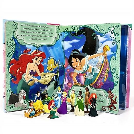 ディズニー プリンセス マイ ビジー ブック 英語絵本 フィギュア 10体