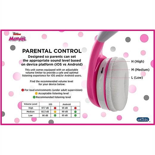 Disney ディズニー】 ミニーマウス ヘッドホン 音量制限機能付き 子供