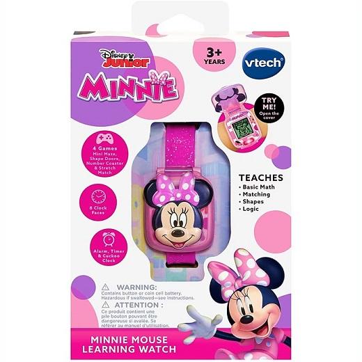 【VTech】 ディズニー ミニーマウス ラーニングウォッチ VTech Minnie Learning Pup Watch /時計/アラーム/タイマー/ストップウォッチ/4種のゲーム/ミニー｜ajmart｜06