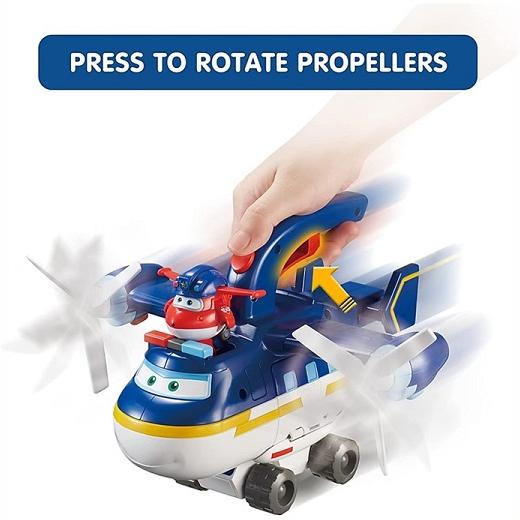 Super Wings スーパーウィングス 2-1 ポリス パトローラー 2-in-1 Police Patroller ポールとジェット トランスフォーマー /フィギュア/おもちゃ/ロボット/飛行の画像