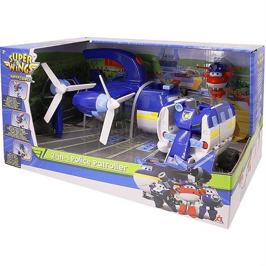 Super Wings スーパーウィングス 2-1 ポリス パトローラー 2-in-1 Police Patroller ポールとジェット トランスフォーマー /フィギュア/おもちゃ/ロボット/飛行の画像