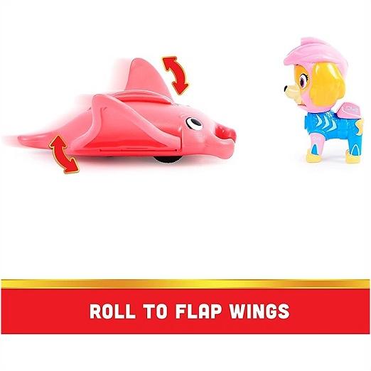 パウパトロール アクアパップス スカイ＆マンタ アクションフィギュア