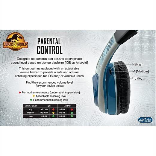 ジュラシックワールド ヘッドホン 音量制限機能付き 子供用
