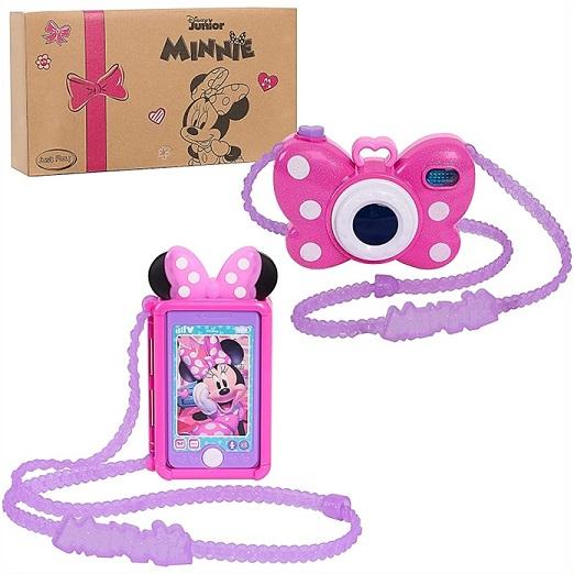 ディズニージュニア】 ミニーマウス おもちゃのスマホとカメラのセット