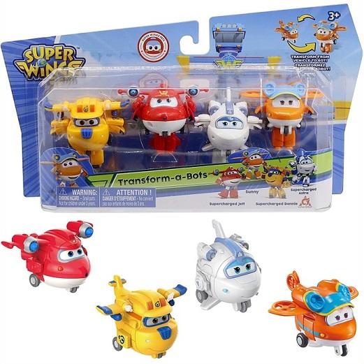 Super Wings スーパーウィングス トランスフォーム フィギュア 4個