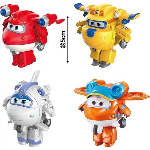 スーベニア◆４点セット『ウィッシング・ウィングス』 Super Wings スーパーウィングス トランスフォーム フィギュア 4個