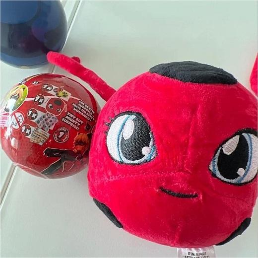 レディバグ 陶器 置物 約8cm Miraculous Ladybug ミラキュラス レディバグ ミラボール 4in1