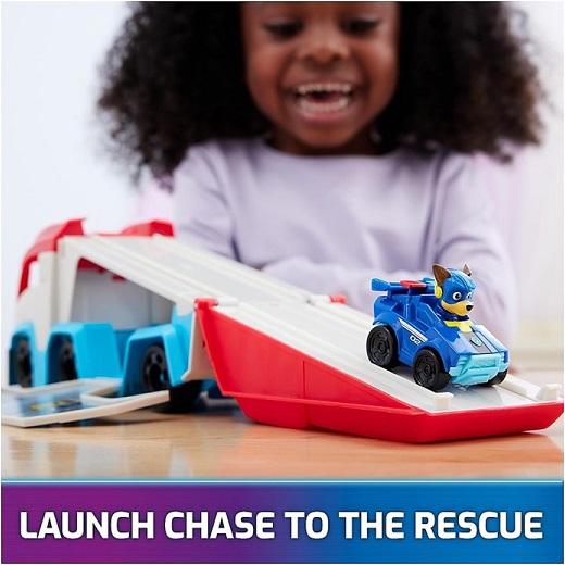 【Paw Patrol パウパトロール マイティムービー】 パップ・スクワッド・パウパトローラー チェイス パップスクワッドフィギュア付き/おもちゃ/プレゼント/クリスの画像