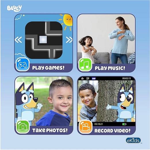 ekids Bluey】 ブルーイ キッズ デジカメ ビデオ録画と内蔵デジタル