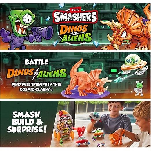 ZURU】 スマッシャーズ ディノ vs エイリアン ミディアム