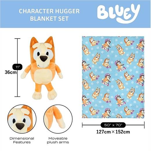 Bluey ブルーイ シルクタッチ スーパーソフト ブランケット＆ビンゴ