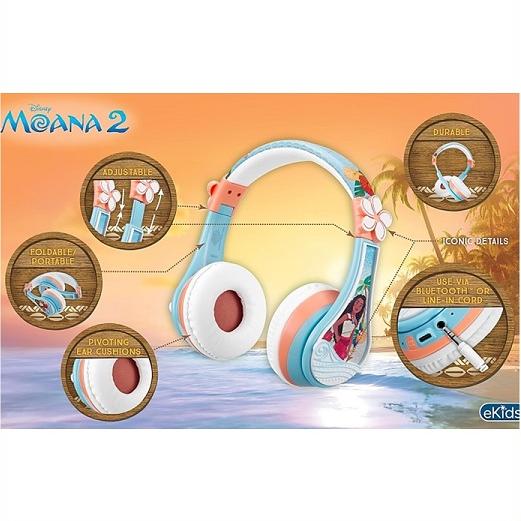 eKids【MOANA2】 モアナ ワイヤレスヘッドホン 内臓マイク・音量制限