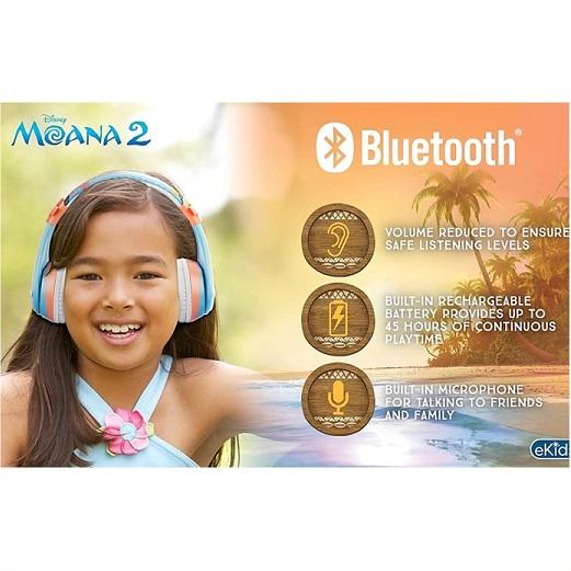 eKids【MOANA2】 モアナ ワイヤレスヘッドホン 内臓マイク・音量制限