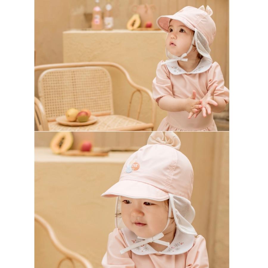 Uvカット首日焼けカバー付サンキャップ Happy Prince 韓国 子供 帽子 海 旅行 ビーチ ギフト かわいい おしゃれ 女の子 キッズ 在庫一掃売り切りセール 新生児 1歳 夏のお出かけ 2歳 0歳