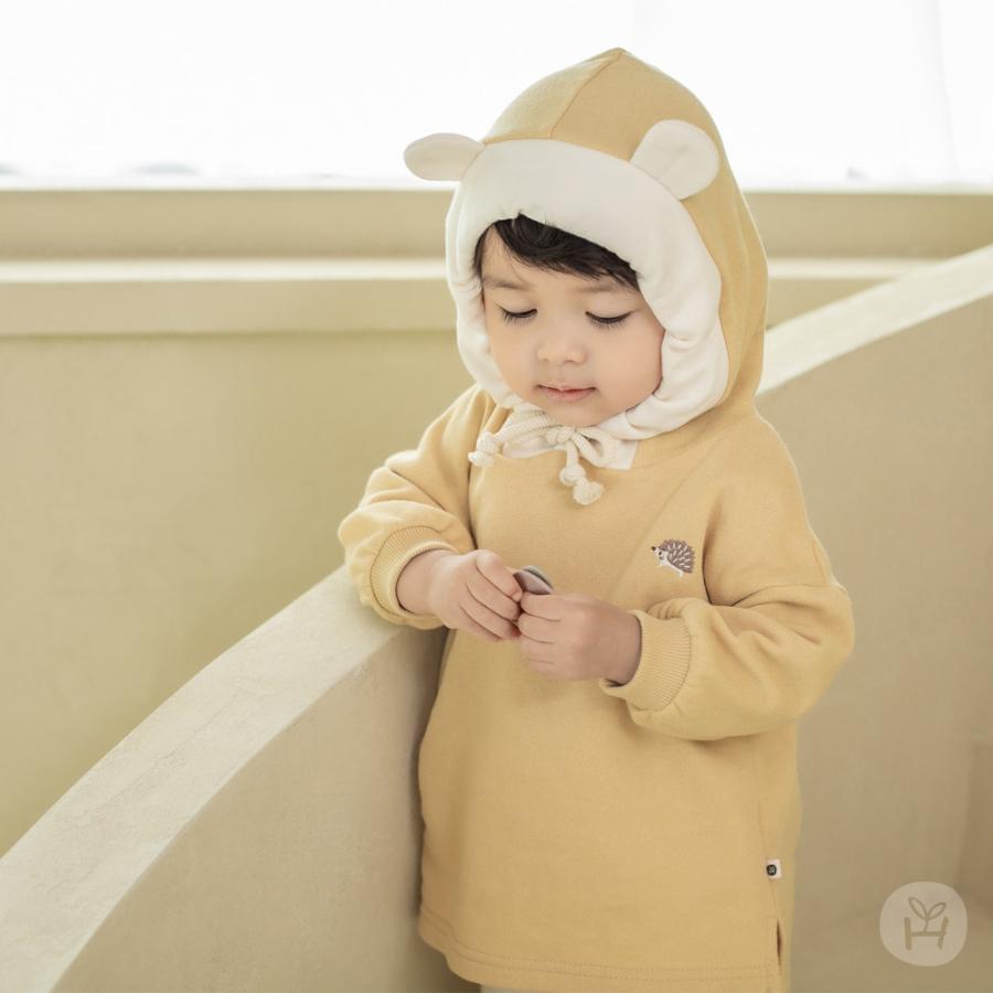 Lowen ハリネズミ Babyパーカー Happy Prince 韓国子供服 春 秋 プレゼント ニット 起毛 暖かい お出かけ 新生児 0歳 1歳 2歳 かわいい おしゃれ 女の子 男の子 ポロシャツ サイズ 90