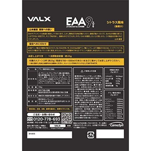 VALX (バルクス) EAA9 Produced by 山本義徳 750g シトラス風味 必須 