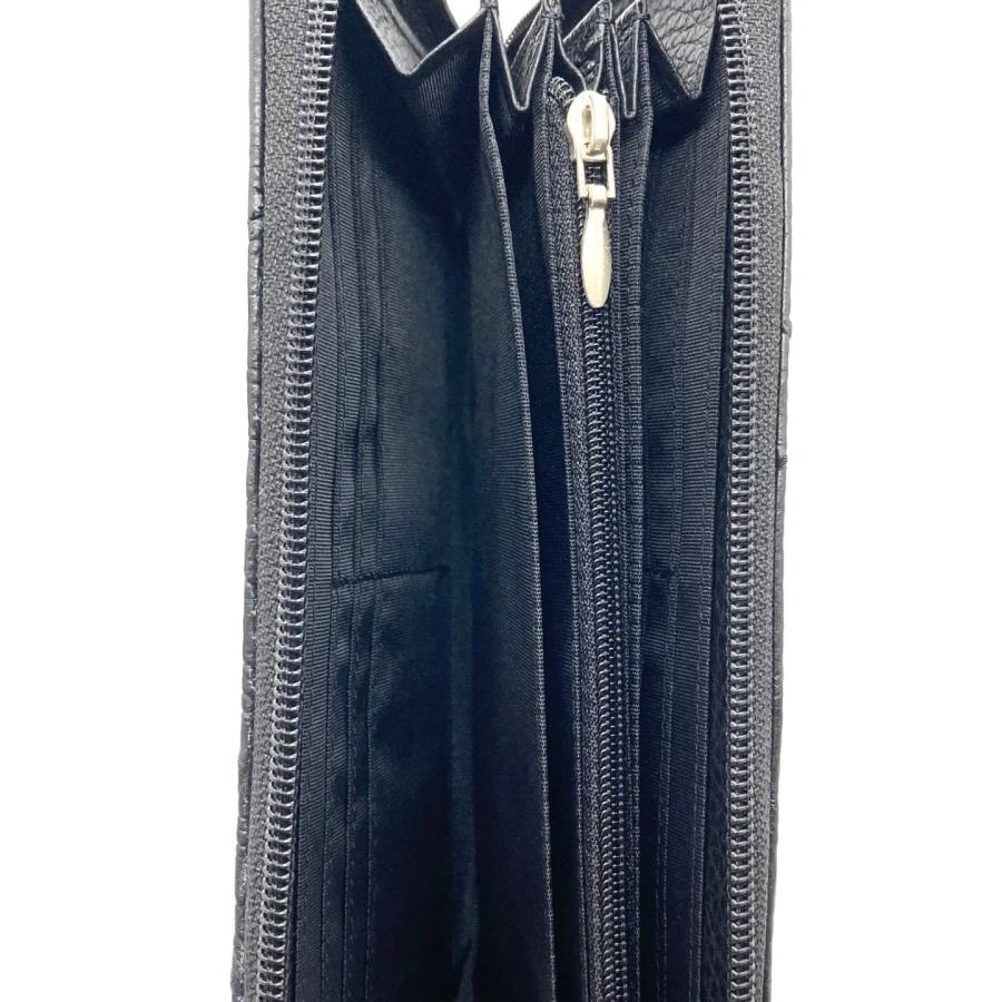 長財布 オーストリッチ フルポイント メンズ ダチョウ革 財布