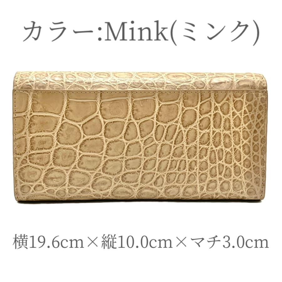 長財布 クロコダイル メンズ ワニ革 財布 金運 鰐革 本革 マット 加工  
