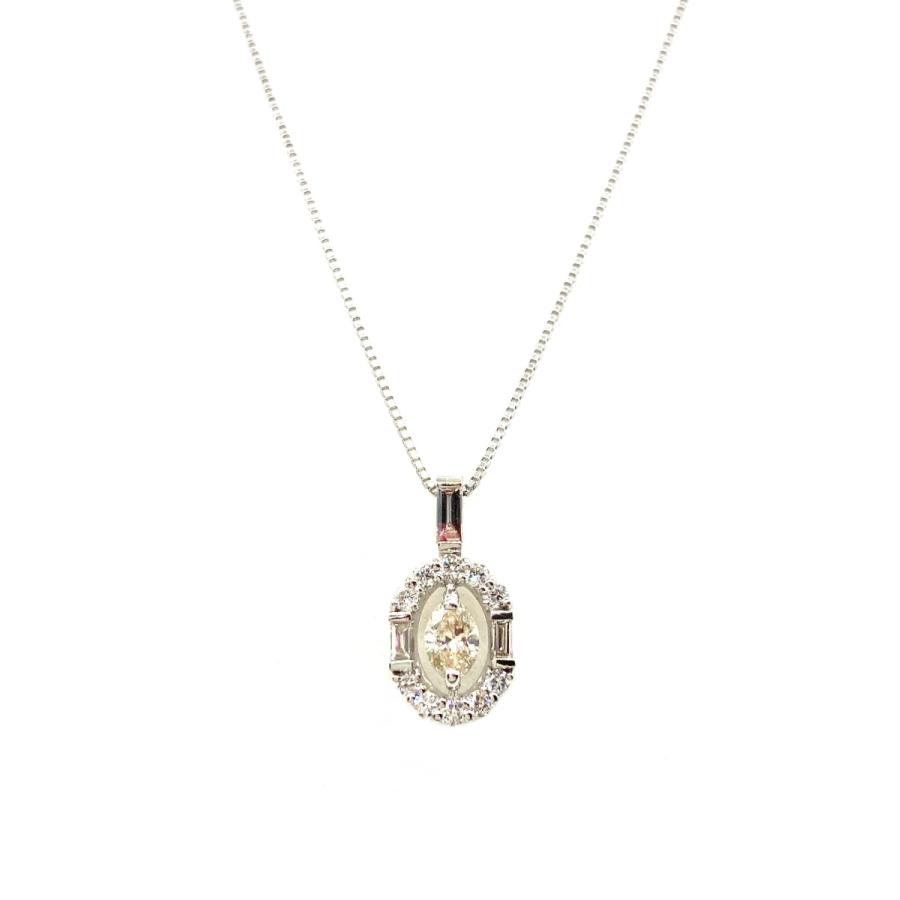 ネックレス レディース ダイヤモンド 一粒 0.330ct プラチナ