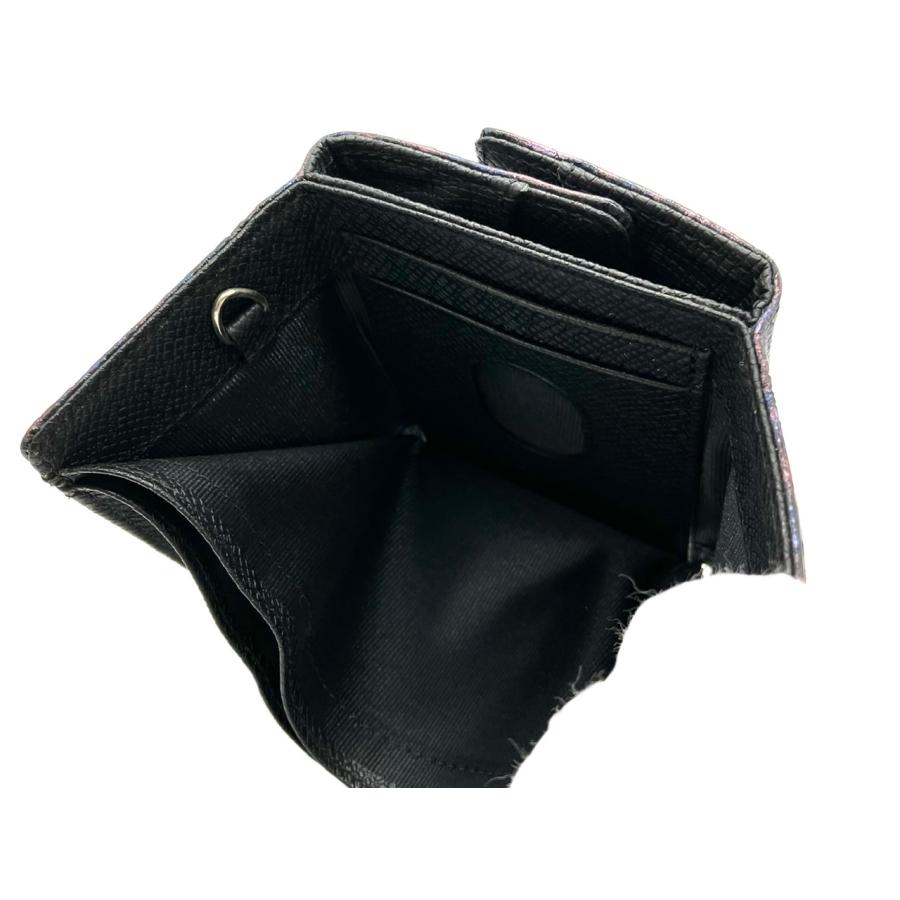 三つ折り 財布 リザード 日本製 メンズ トカゲ革 金運 蜥蜴革 本