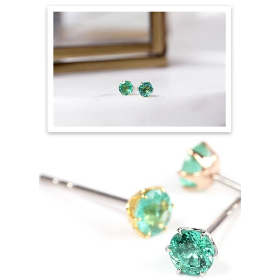 エメラルドダイヤスタッドピアス エメラルドダイヤスタッドピアス