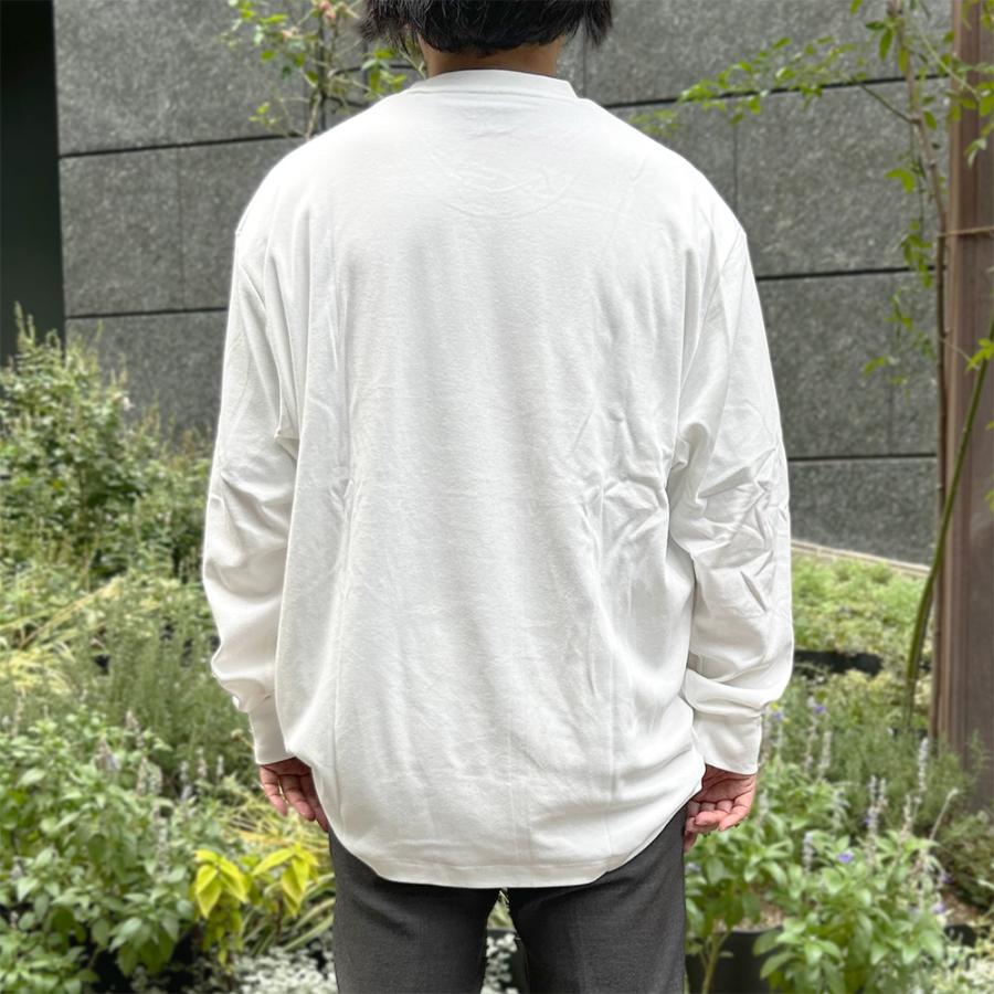 ロンT 長袖 メンズ 白 長袖Tシャツ 紳士 ロングTシャツ 丸首 ホワイト 