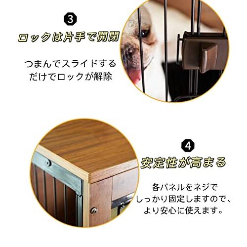N&S犬ケージ ナチュラル ファニチャー ナチュラル ウッディサークル 木製ペットサークル ペット用ケージ ドッ? ナチュラル cm