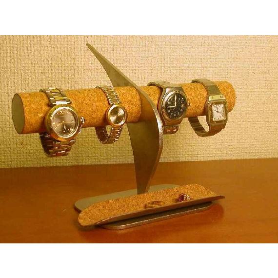 ハンドメイド　インテリア腕時計スタンド ハーフパイプトレイ付き