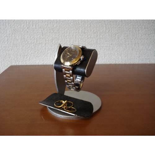 腕時計スタンド　コルク　ステンレス　アクセサリートレイ 腕時計スタンド スタンド 腕時計用 1本用 腕時計スタンド ブラック