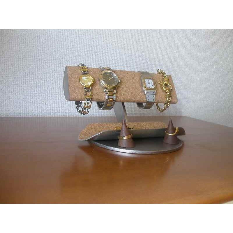 4本掛け半円腕時計スタンドロングトレイ 指輪スタンド IMG0195 【公式 
