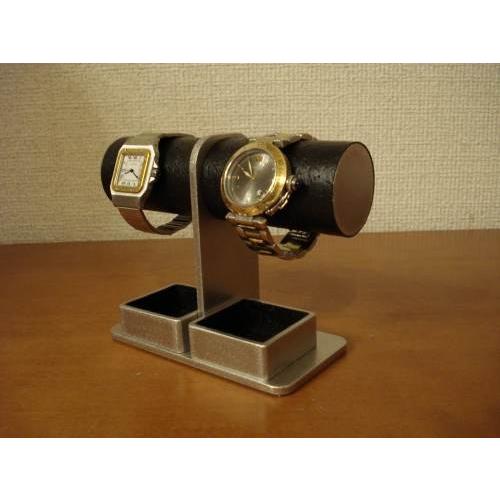 腕時計スタンド　ウオッチスタンド　腕時計スタンド 高級　腕時計スタンド おしゃれ　腕時計スタンド　2本　コンパクト2本掛けダブルトレイ腕時計スタンド