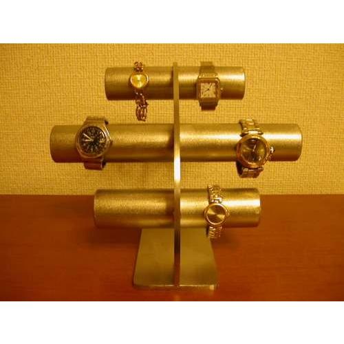 ステンレス3段8本掛け腕時計スタンド