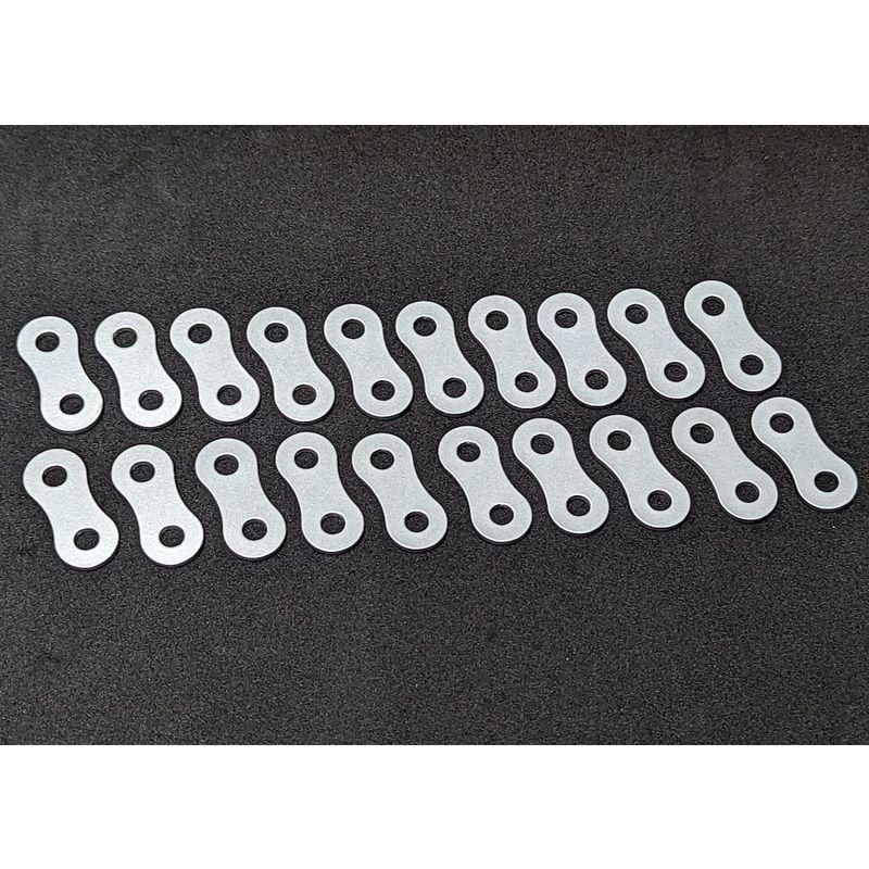 カスタム製作用 だるま金具 チェーンプレート 20枚セット アルミ製