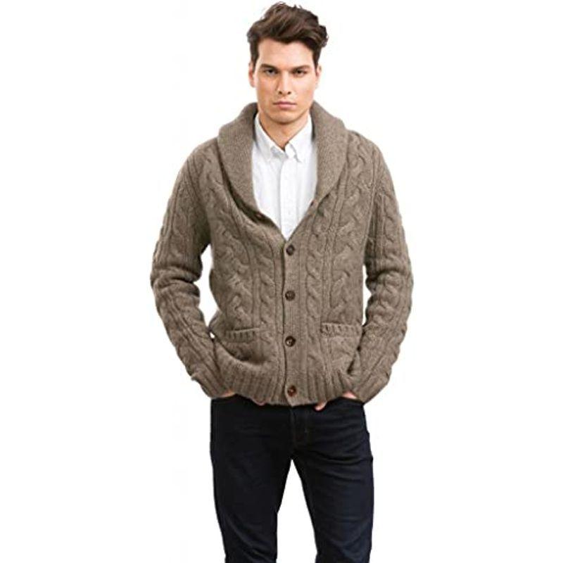 メンズ ポケット付きショールカラーカーディガン ｂｙ Citizen Cashmere シチズンカシミア ライトブラウン Xlサイズ 4 Greenheighthotel Com