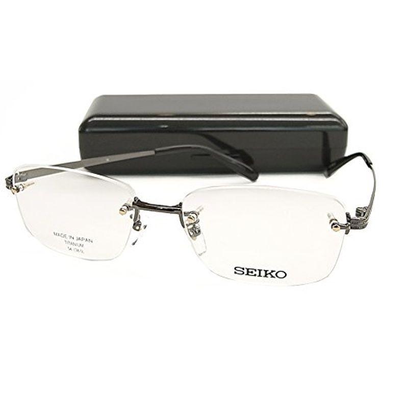 店舗良い SJ9815-IL-54サイズ 眼鏡 SEIKOセイコー フチナシ レンズ付き UVカット 度ナシ薄型1.60 伊達メガネ 日本製 その他財布、帽子、ファッション小物