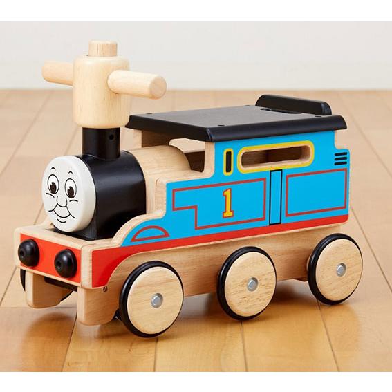 木’ｓ乗用きかんしゃトーマス 野中製作所【9650】乗り物のおもちゃ 押し手つき 足けり 天然木 ゴム付き車輪 プレゼント ギフト 誕生日 おうちで_2