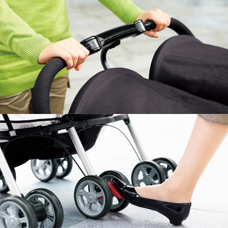 ラッピング不可】コンビ ツインスピン GC ブラック（BK）双子用/2人  