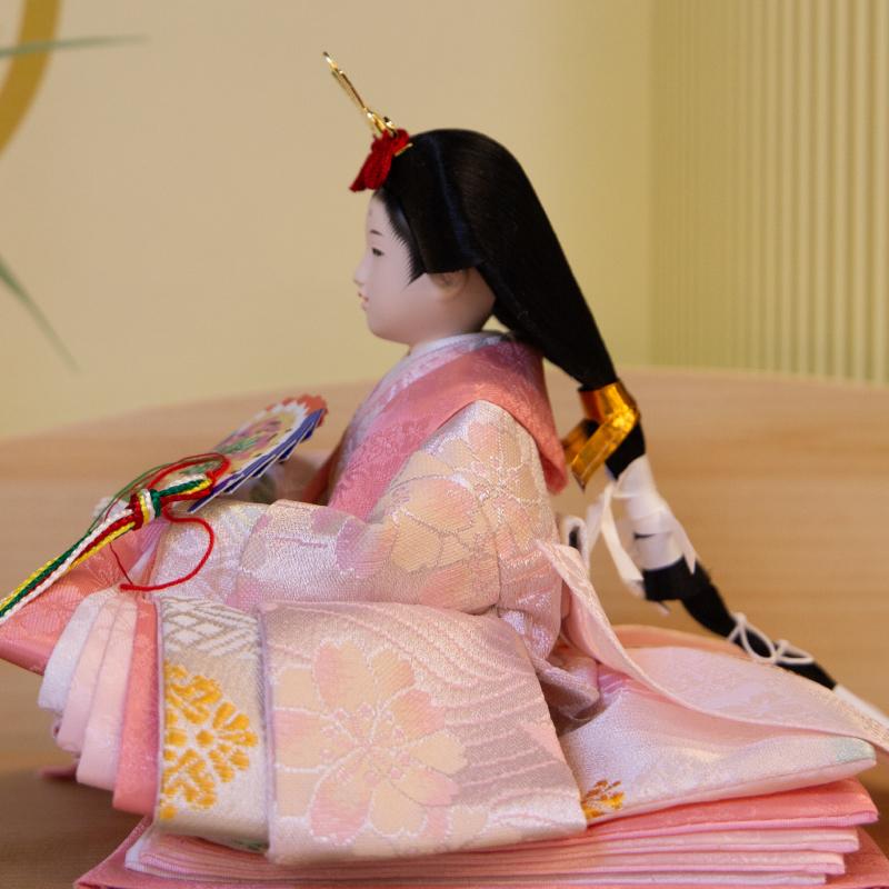 ひな人形 桃の節句 雛人形 女の子 桜橘 結(グリーン) 【4m11gg912