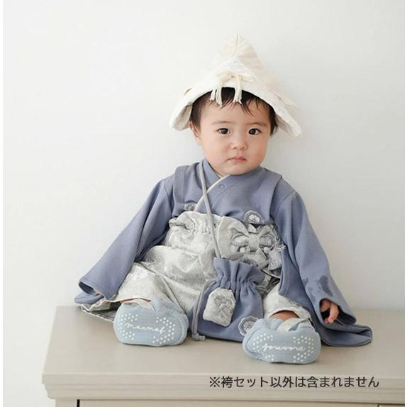 もここも 様❤︎専用 キッズ着物＆袴風セットアップ MIKI HOUSE（ミキハウス） mocmof セパレート袴セット(プレミアム