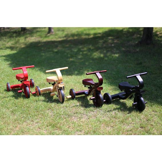 ヤトミ 【B品】ヤトミ 箱破れあり 木製三輪車 木製三輪車 4色