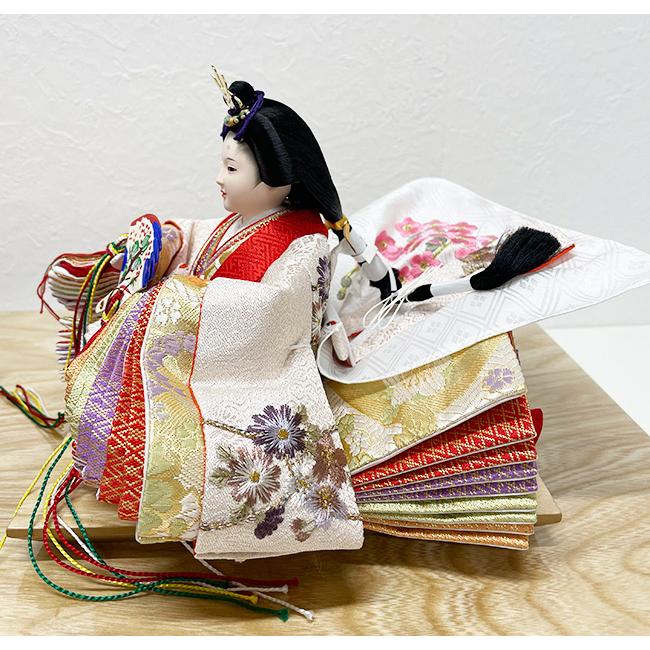 平安関光作 雛人形 白鳳刺繍 親王飾り【G24120】お雛様 平飾り