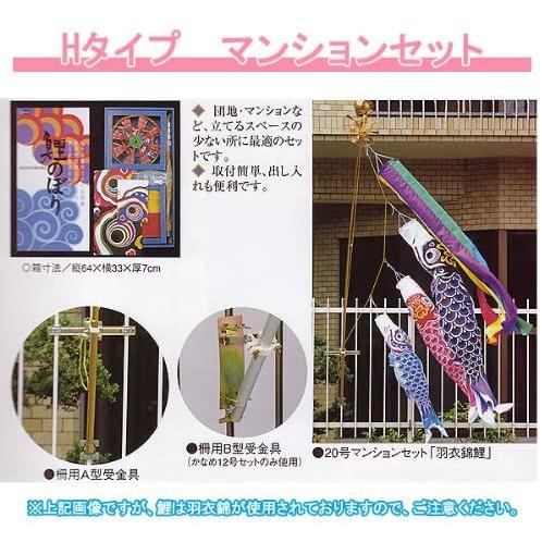 かなめ鯉セット Hタイプマンションセット（柵用受金具付