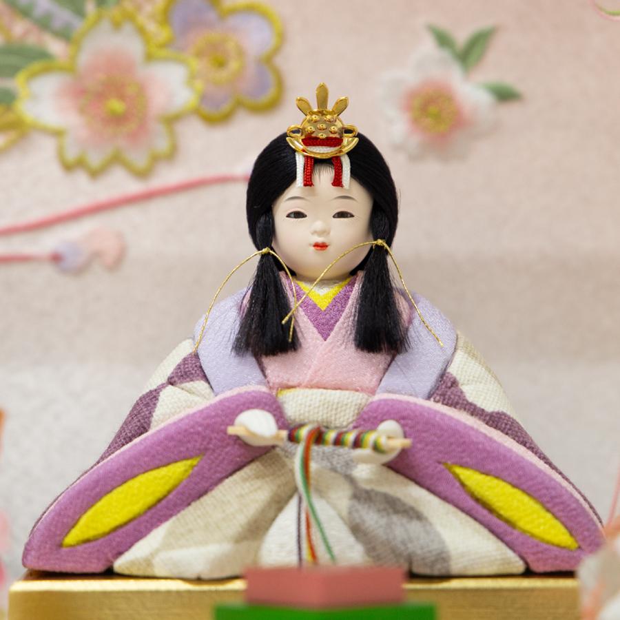 鞠と桜 木目込親王飾り ケース飾り コンパクト 簡単 手軽 おしゃれ