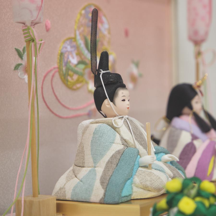 鞠と桜 木目込親王飾り ケース飾り コンパクト 簡単 手軽 おしゃれ