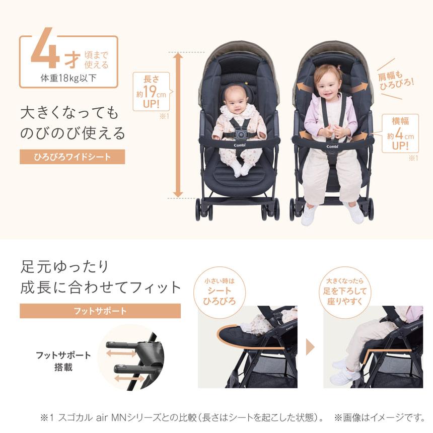 スゴカル コンビ スゴカルL long エッグショック SL A型ベビーカー