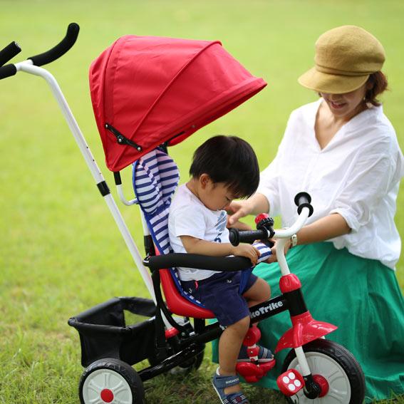 トコトコトライク 三輪車 レッド TokoTokoTrike キャノピー 子供 外