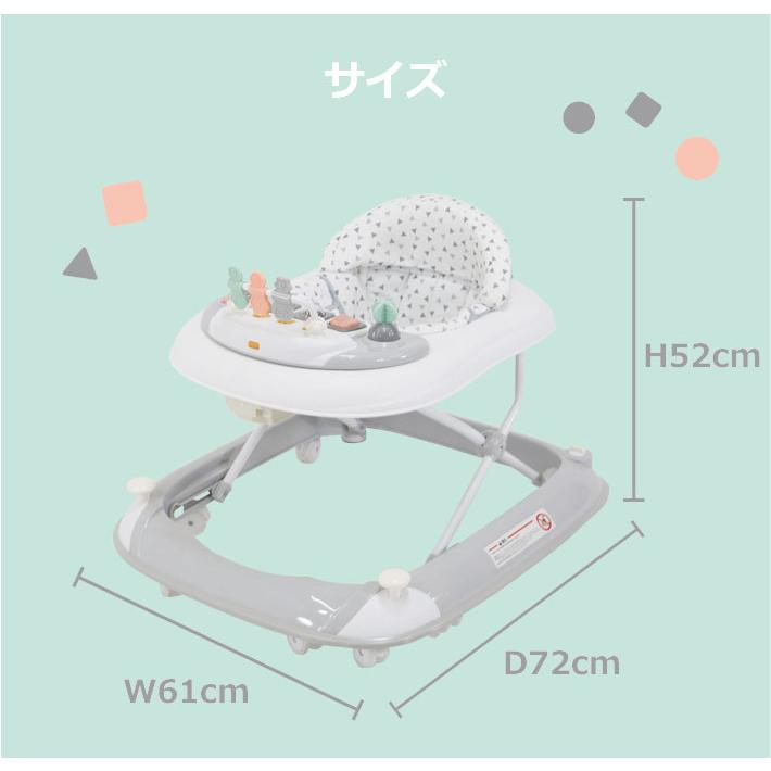 歩行器 ベビー モネ ベビーウォーカー  歩く練習 赤ちゃん テーブル付き 折りたたみ おもちゃ付き 歩行機 歩行訓練【爆買】の画像