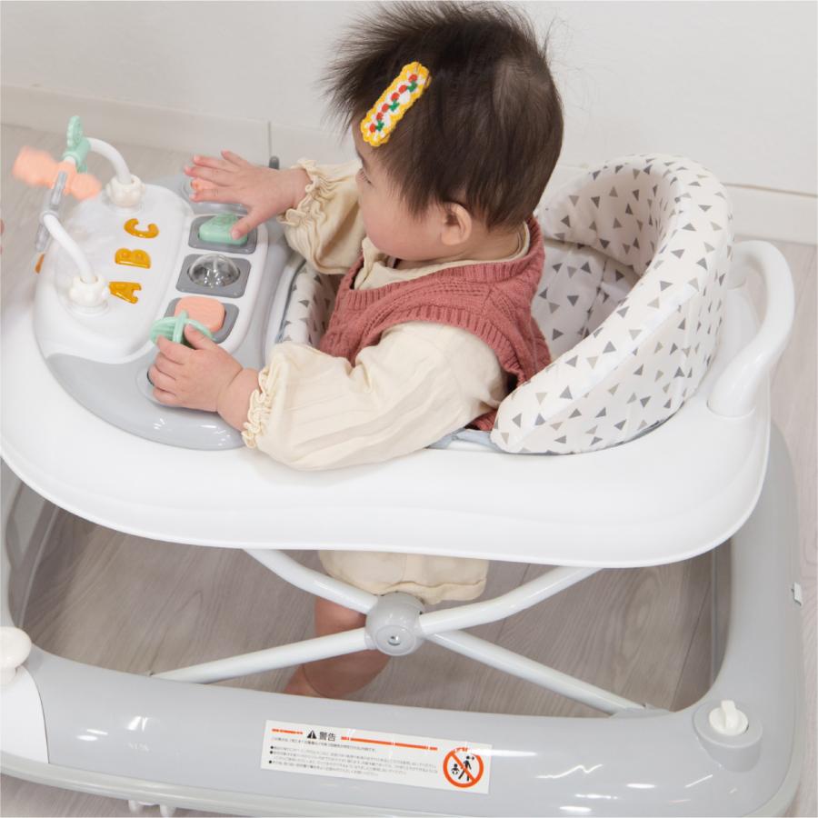 歩行器 ベビー モネ ベビーウォーカー  歩く練習 赤ちゃん テーブル付き 折りたたみ おもちゃ付き 歩行機 歩行訓練【爆買】の画像
