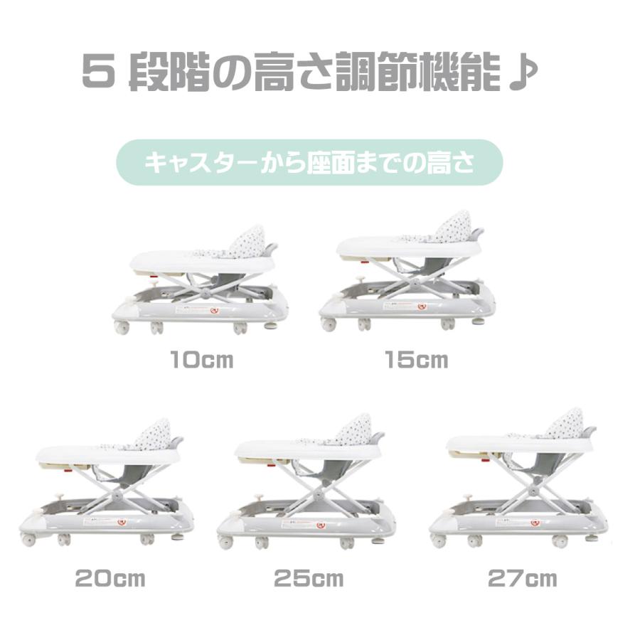 歩行器 ベビー モネ ベビーウォーカー  歩く練習 赤ちゃん テーブル付き 折りたたみ おもちゃ付き 歩行機 歩行訓練【爆買】の画像