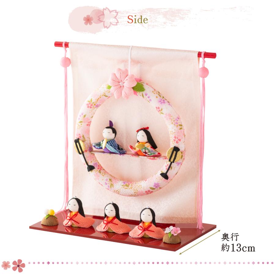 ハンドメイド吊るし雛とミニチュア几帳 リュウコドウ 今がお得 1/29 13時まで 雛人形 コンパクト お雛様 雛